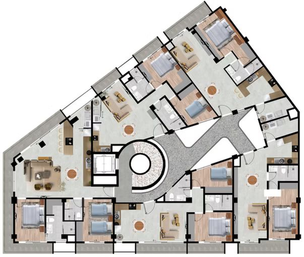 Plano de planta tipo