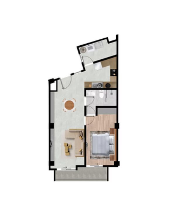 Plano departamento tipo 4